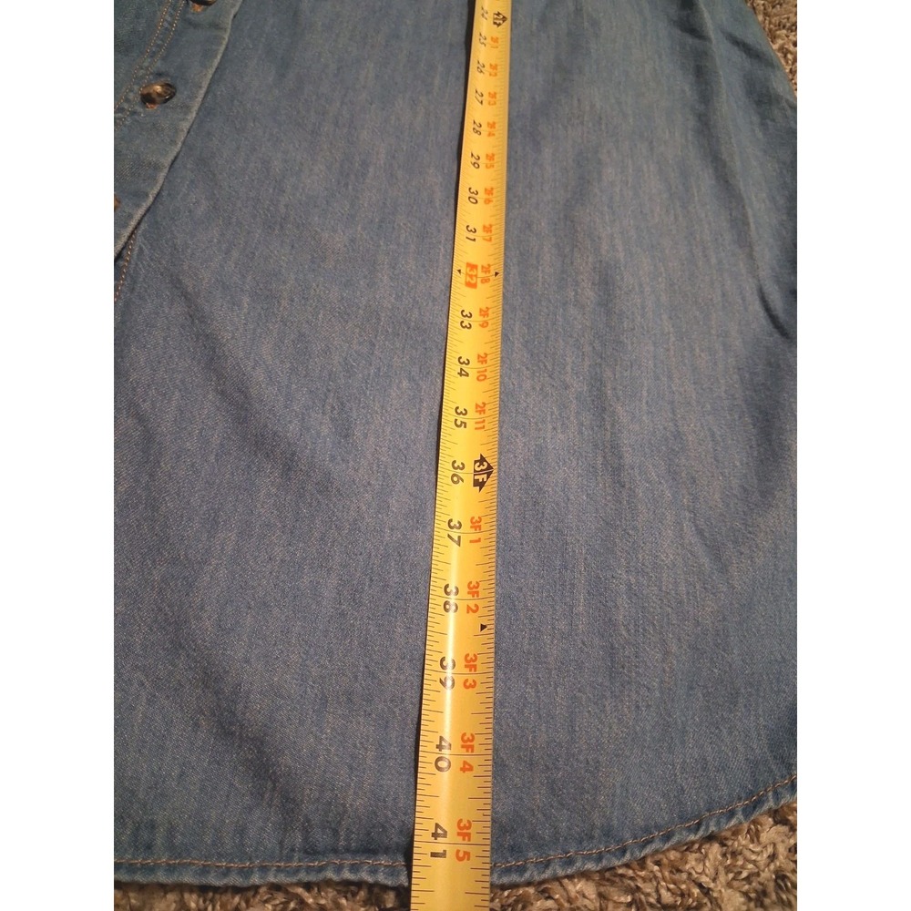 Lane Bryant Plus 3X 100% Cotton Chambray Denim Shirt Dress Belt Western Capsule - Picture 14 of 16